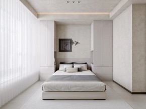 現代簡約三居室臥室1裝修效果圖