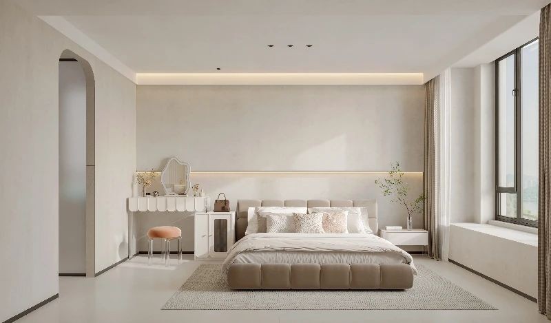 現代簡約三居室臥室裝修效果圖