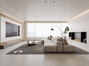 現代簡約三居室客廳裝修效果圖