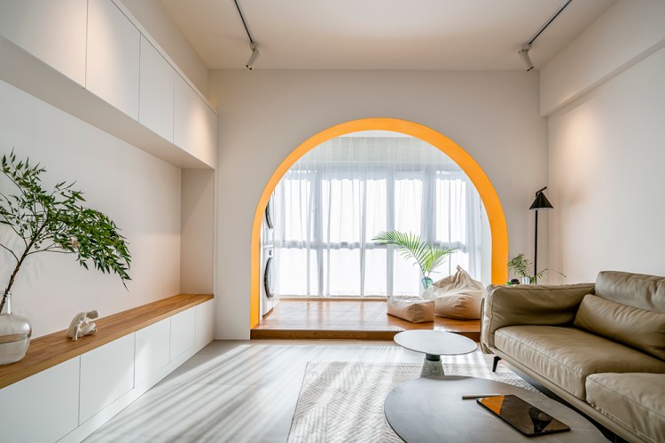 現代北歐三居室客廳裝修效果圖