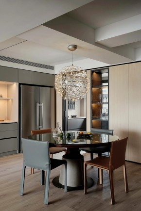 現代簡約三居室餐廳裝修效果圖