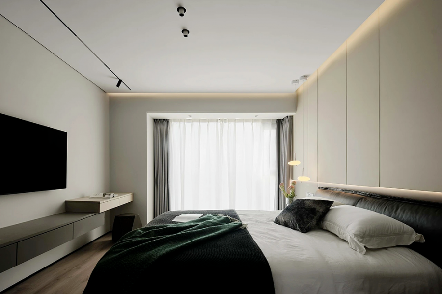 現代簡約三居室臥室裝修效果圖
