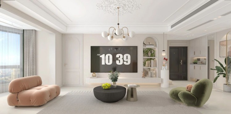 現代法式兒客廳裝修效果圖