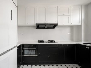 法式復古四居室廚房裝修效果圖