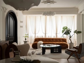 法式復古四居室客廳2裝修效果圖