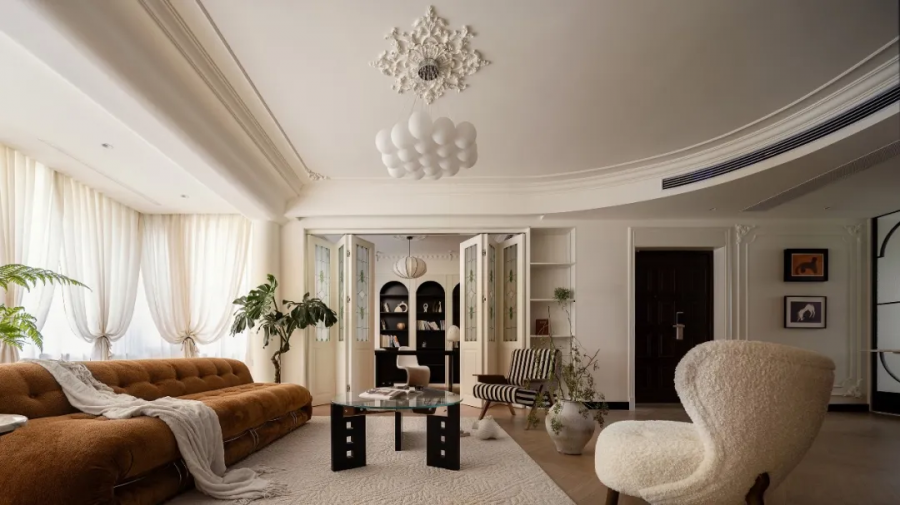 法式復古四居室客廳1裝修效果圖