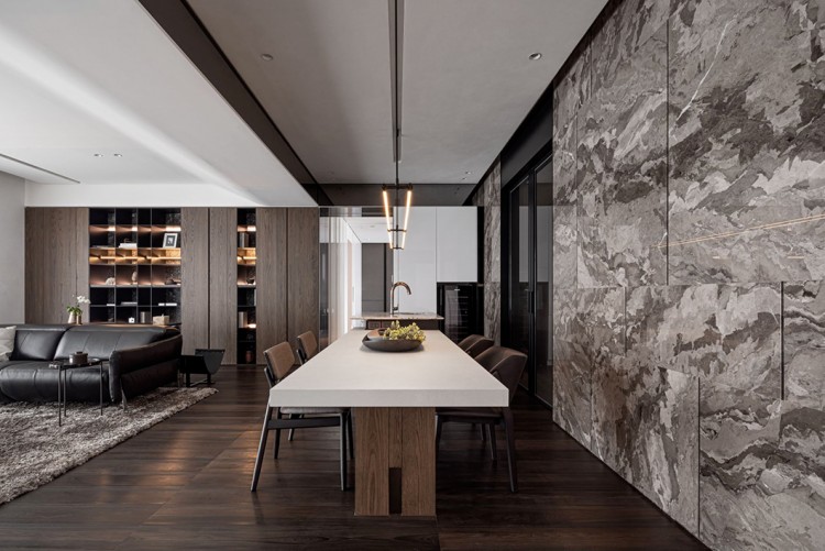 現代簡約大平層餐廳裝修效果圖