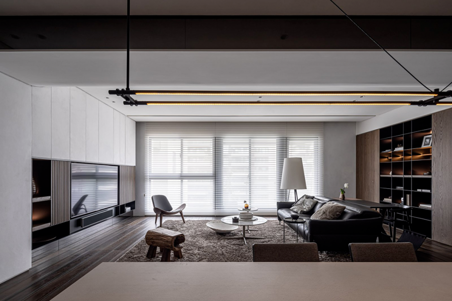 現(xiàn)代簡(jiǎn)約大平層客廳裝修效果圖