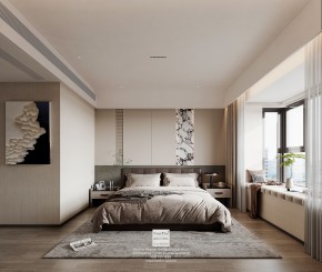 太澤之星現代意式大平層臥室裝修效果圖