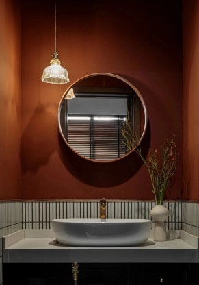 復古美式三居室衛生間裝修效果圖