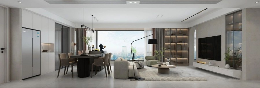 現代簡約三居室裝修效果圖