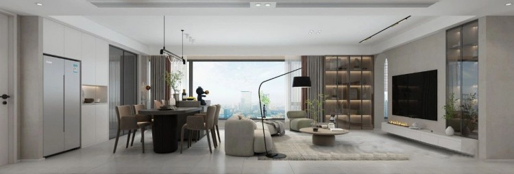 現代簡約三居室裝修效果圖