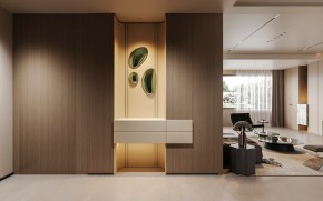 現(xiàn)代簡約三居室玄關裝修效果圖