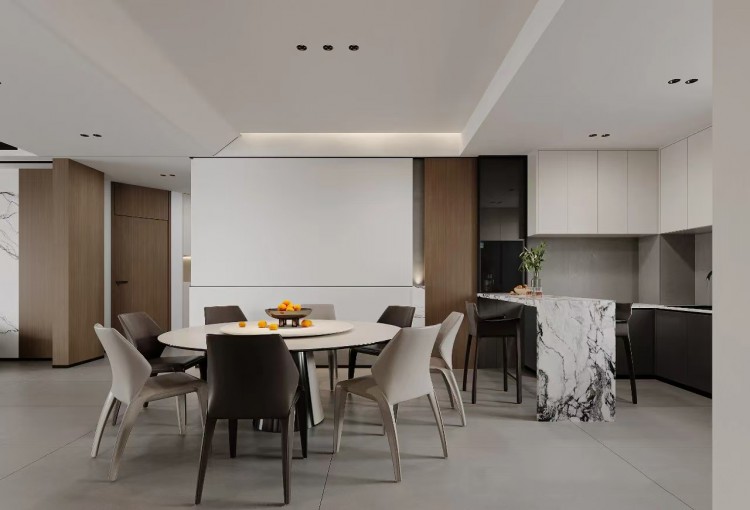 現代簡約大平層餐廳1裝修效果圖