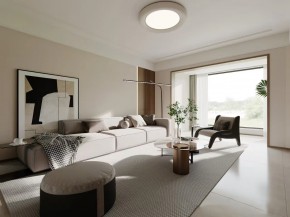 現代簡約三居室客廳1裝修效果圖