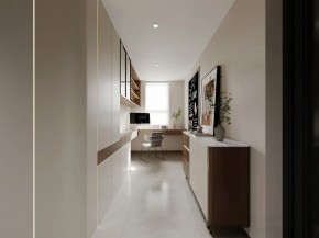 現代簡約三居室書房裝修效果圖