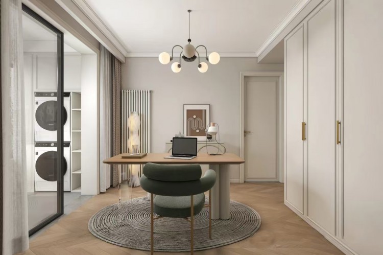 現代法式三居室書房裝修效果圖