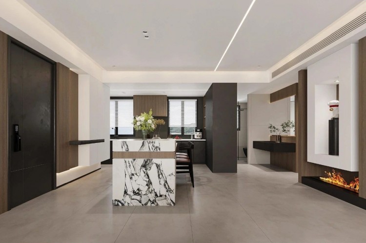 現代簡約大平層餐廳6裝修效果圖_副本