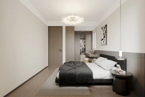 意式簡(jiǎn)約三居室臥室裝修效果圖