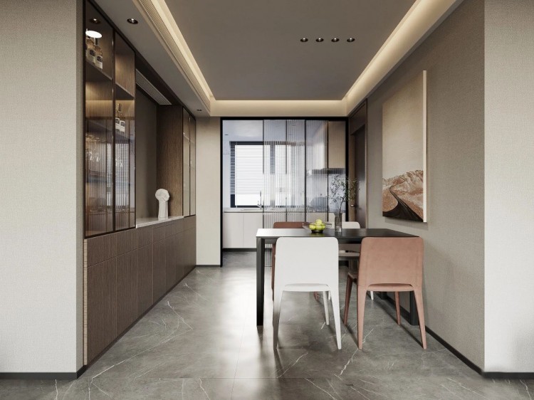 現代簡約三居室餐廳裝修效果圖