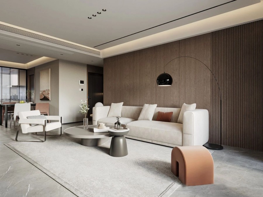 現代簡約三居室書客廳裝修效果圖