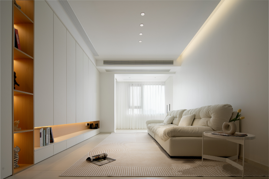 極簡原木風兩居室客廳1裝修效果圖