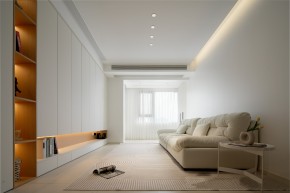 極簡原木風兩居室客廳1裝修效果圖