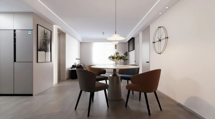 現代簡約三居室餐廳裝修效果圖