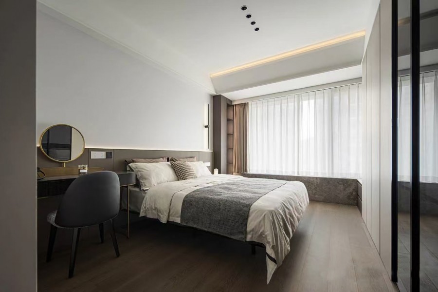 現代簡約三居室臥室裝修效果圖