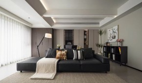 現代簡約三居室客廳1裝修效果圖