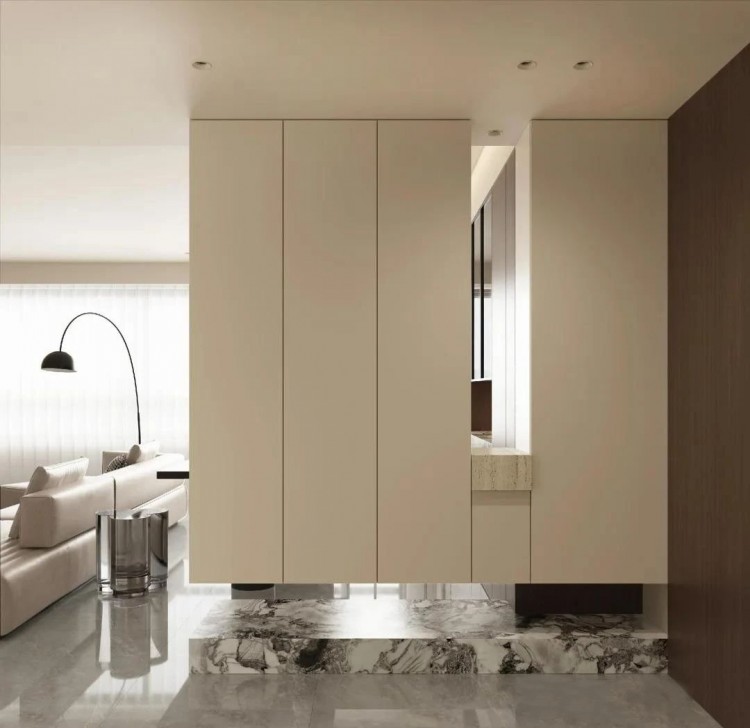意式極簡三居室玄關裝修效果圖