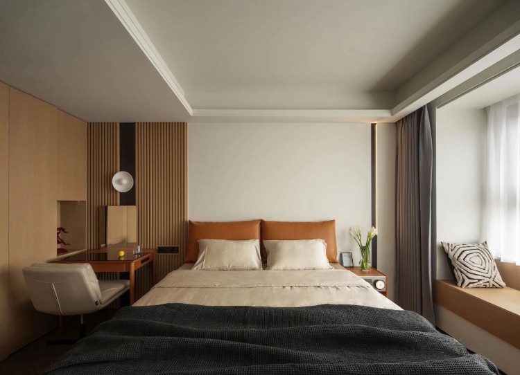 現代極簡三居室臥室裝修效果圖