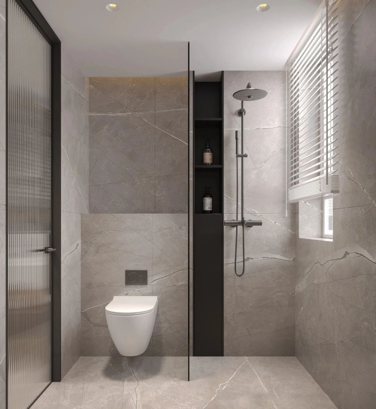 現代簡約大平層三居室衛生間裝修效果圖