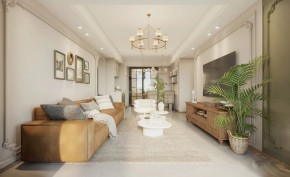 現代美式三居室客廳1裝修效果圖