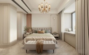 現代美式三居室臥室裝修效果圖