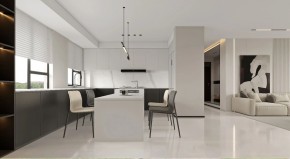 現代極簡三居室餐廳1裝修效果圖