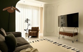 法式復古三居室客廳1裝修效果圖