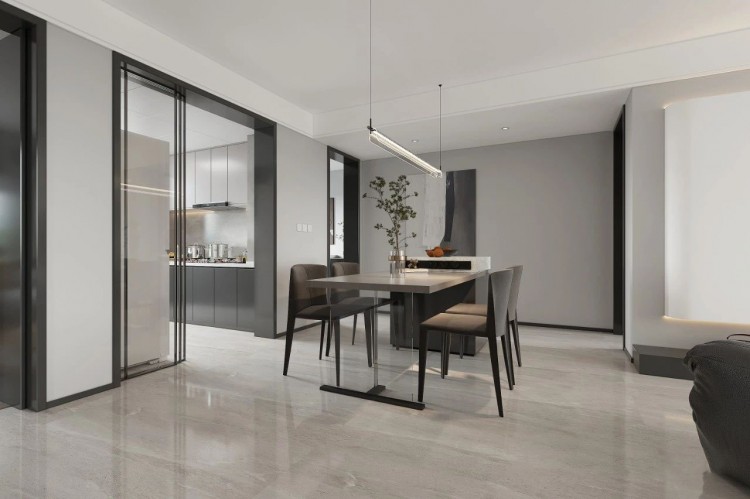 現代簡約三居室餐廳裝修效果圖