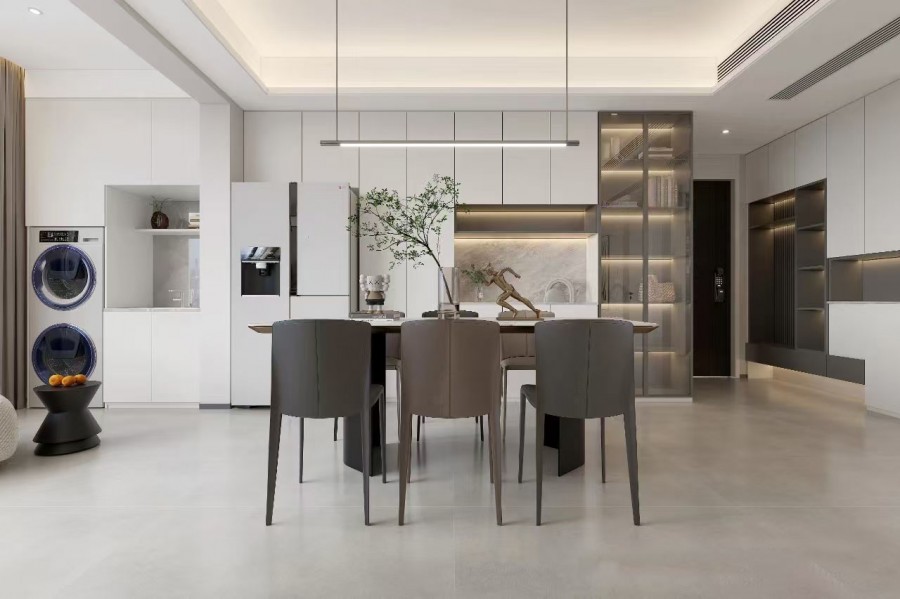 現代簡約三居室餐廳裝修效果圖