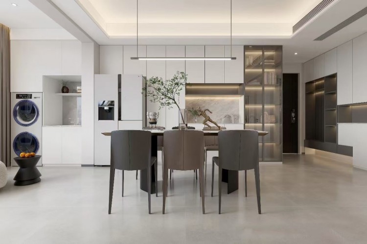 現代簡約三居室餐廳裝修效果圖