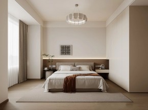 現代簡約三居室臥室1裝修效果圖