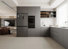 現代簡約三居室廚房1裝修效果圖