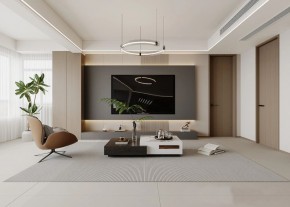 現代簡約三居室客廳裝修效果圖