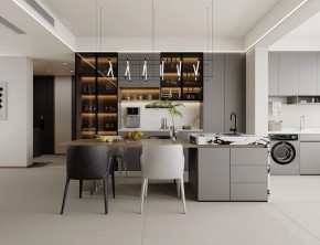 現代簡約三居室餐廳裝修效果圖