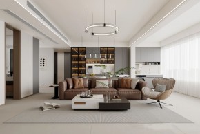 現代簡約三居室客廳1裝修效果圖