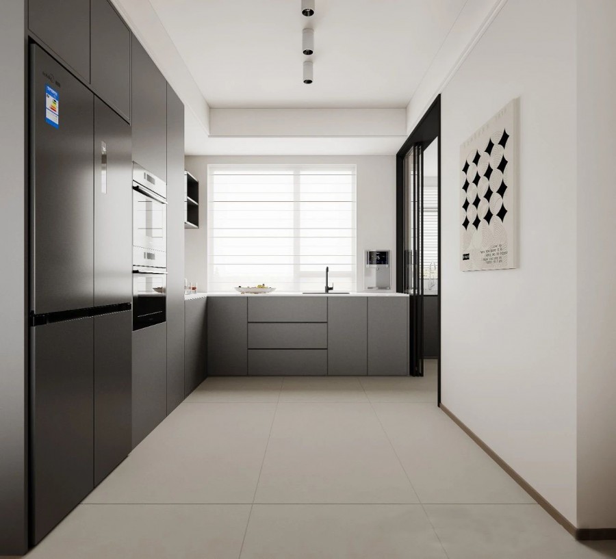 現代簡約三居室廚房裝修效果圖