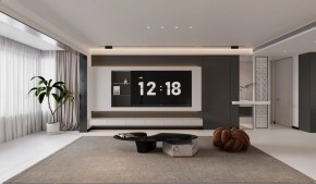 現代簡約三居室客廳1裝修效果圖