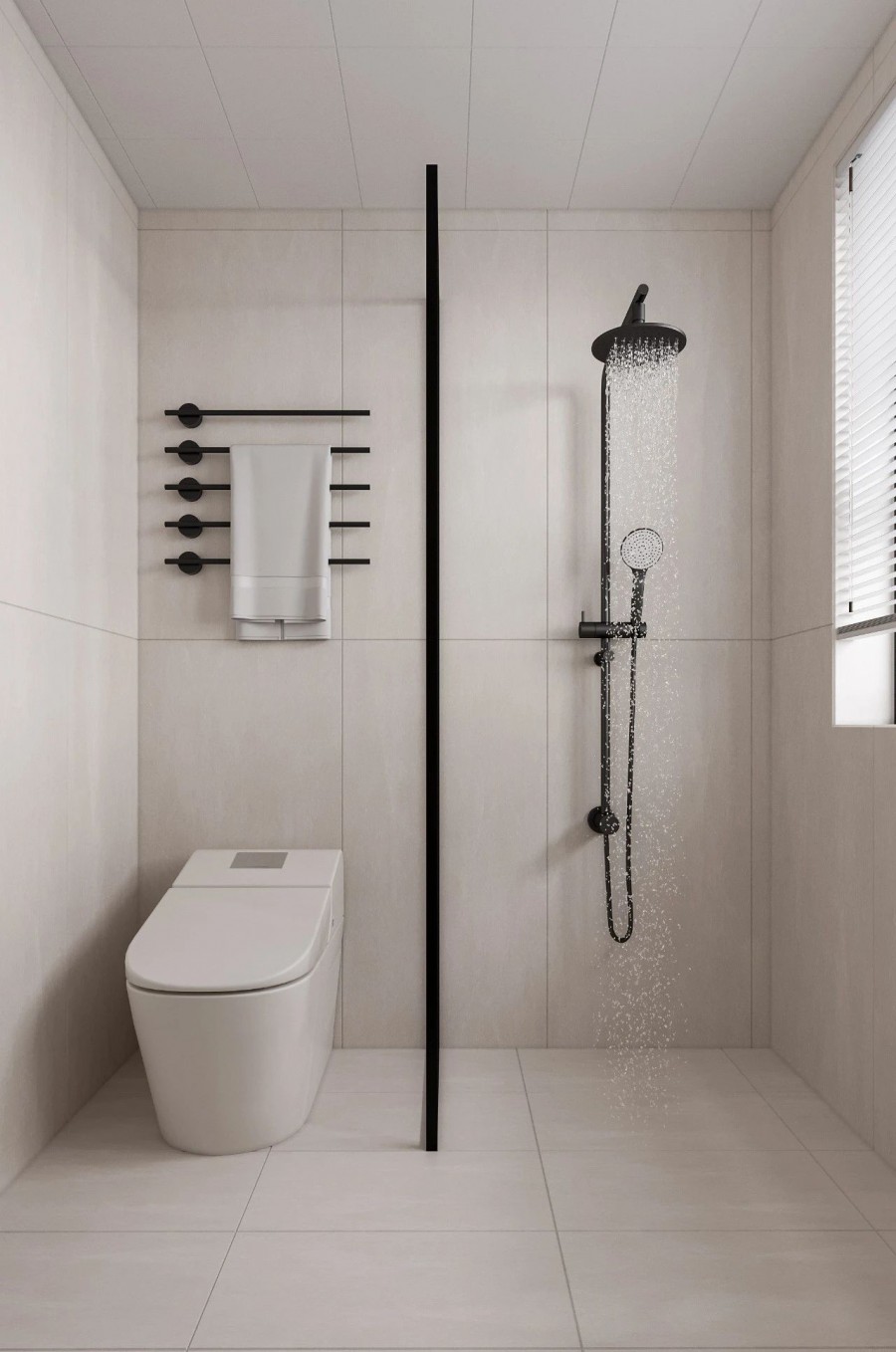 現代簡約三居室衛生間裝修效果圖