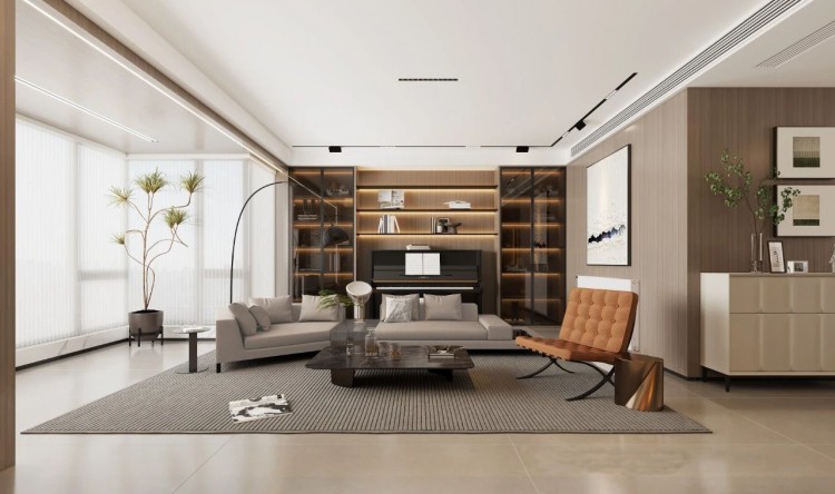 現代簡約三居室裝修效果圖