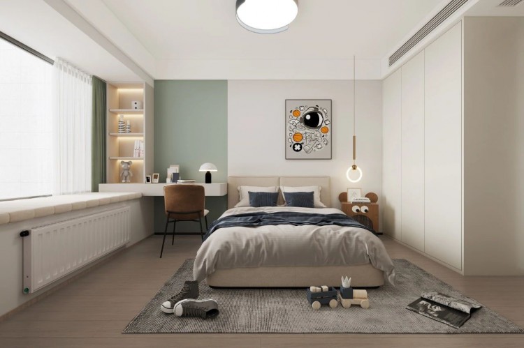 現(xiàn)代簡(jiǎn)約三居室兒童房1裝修效果圖